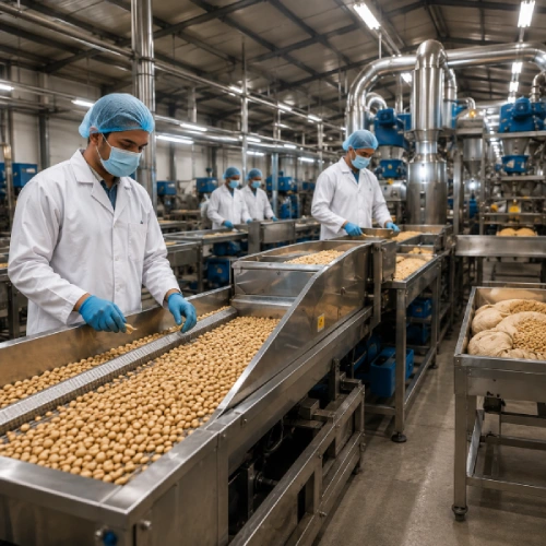Processing and quality control of Indian agricultural products for export