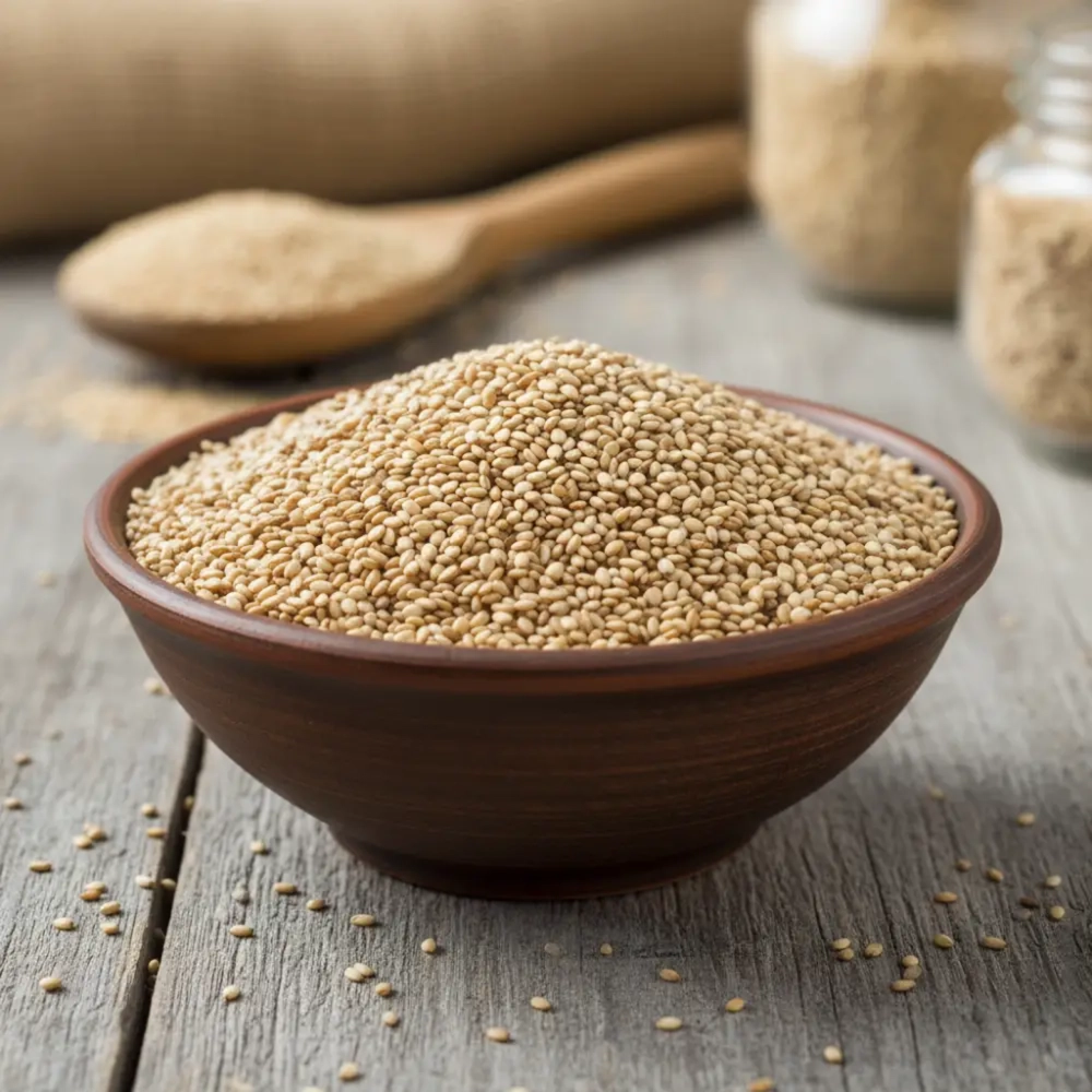 Natural sesame seeds from India for food processing and export